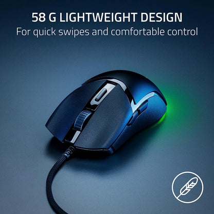 Razer Cobra - Lightweight Wired Gaming Mouse Chroma RGB (57G Lightweight Design, Optical Mouse Switches Gen-3, Chroma Lighting with Gradient Underglow, Precise Sensor Adjustments) Black