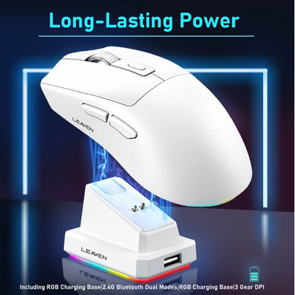 Bluetooth/2.4G Dual-Mode Wireless Connection Mouse,Rechargeable Magnetic Base,Led Backlight,Suitable for Laptop Office Mouse