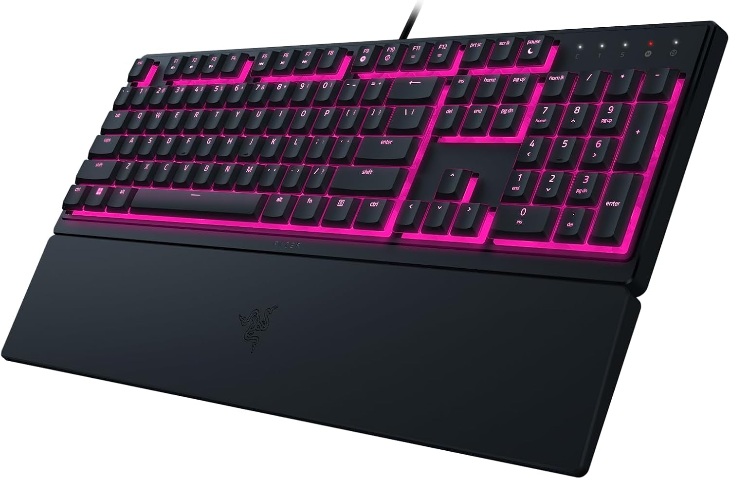 Razer Ornata V3 X - Low Profile Gaming Keyboard (Silent Membrane Switches, Uv-Coated Keycaps, Durable, Spill-Resistant Design, Ergonomic Writst Rest) QWERTY UK Layout | Black