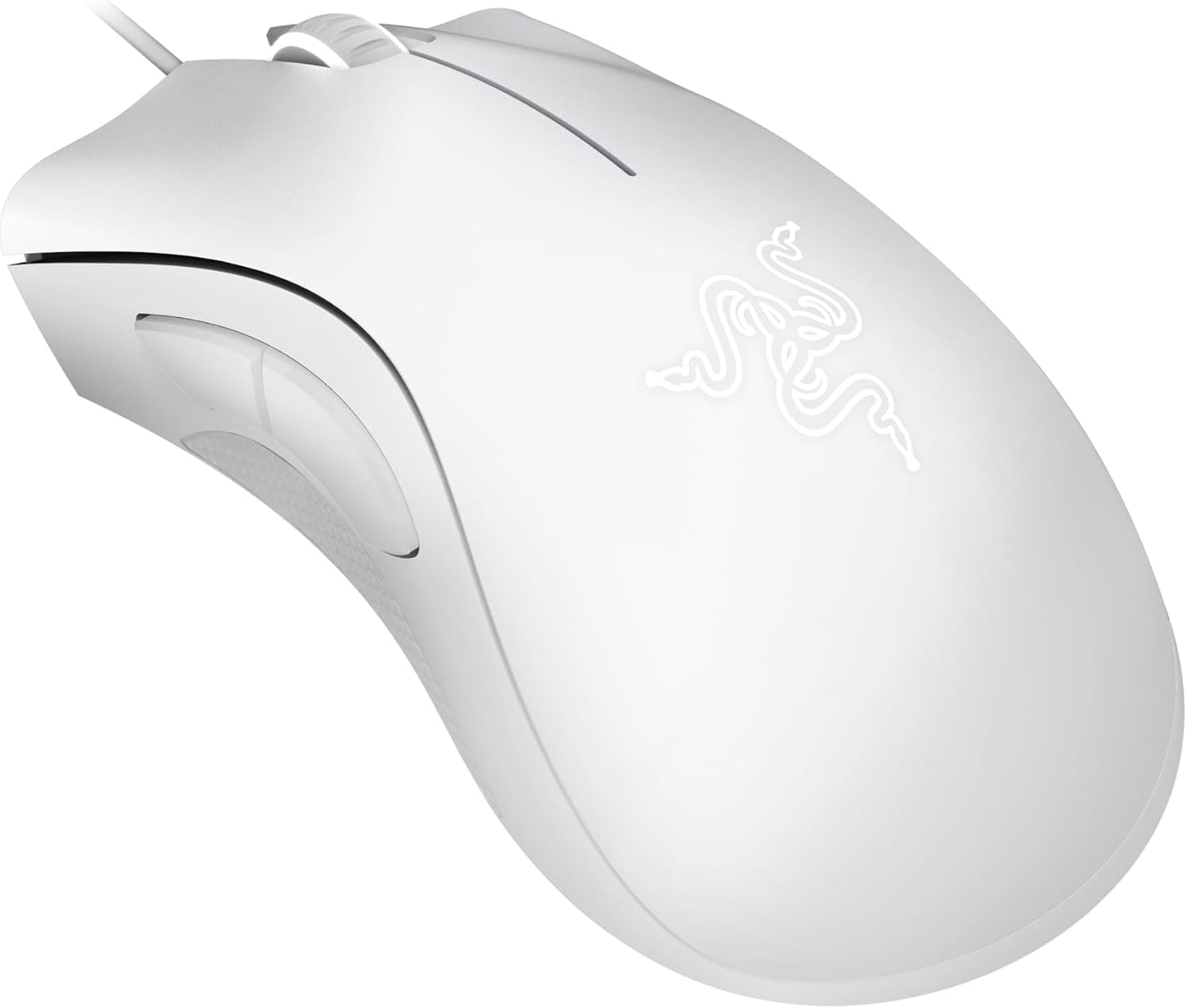Razer Deathadder Essential (2021) - Wired Gaming Mouse (Optical Sensor, 6400 DPI, 5 Programmable Buttons, Ergonomic Form Factor) White
