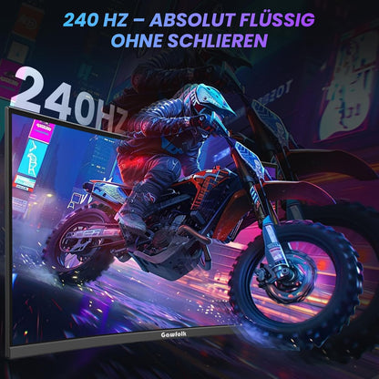 34 Inch Ultrawide Curved Gaming Monitor, 1500R PC Screen 240Hz UWQHD 3440X1440P Monitor, Curved Computer Display with Freesync & Eye-Care Technology, DP, HDMI, Wallmount 100X100Mm