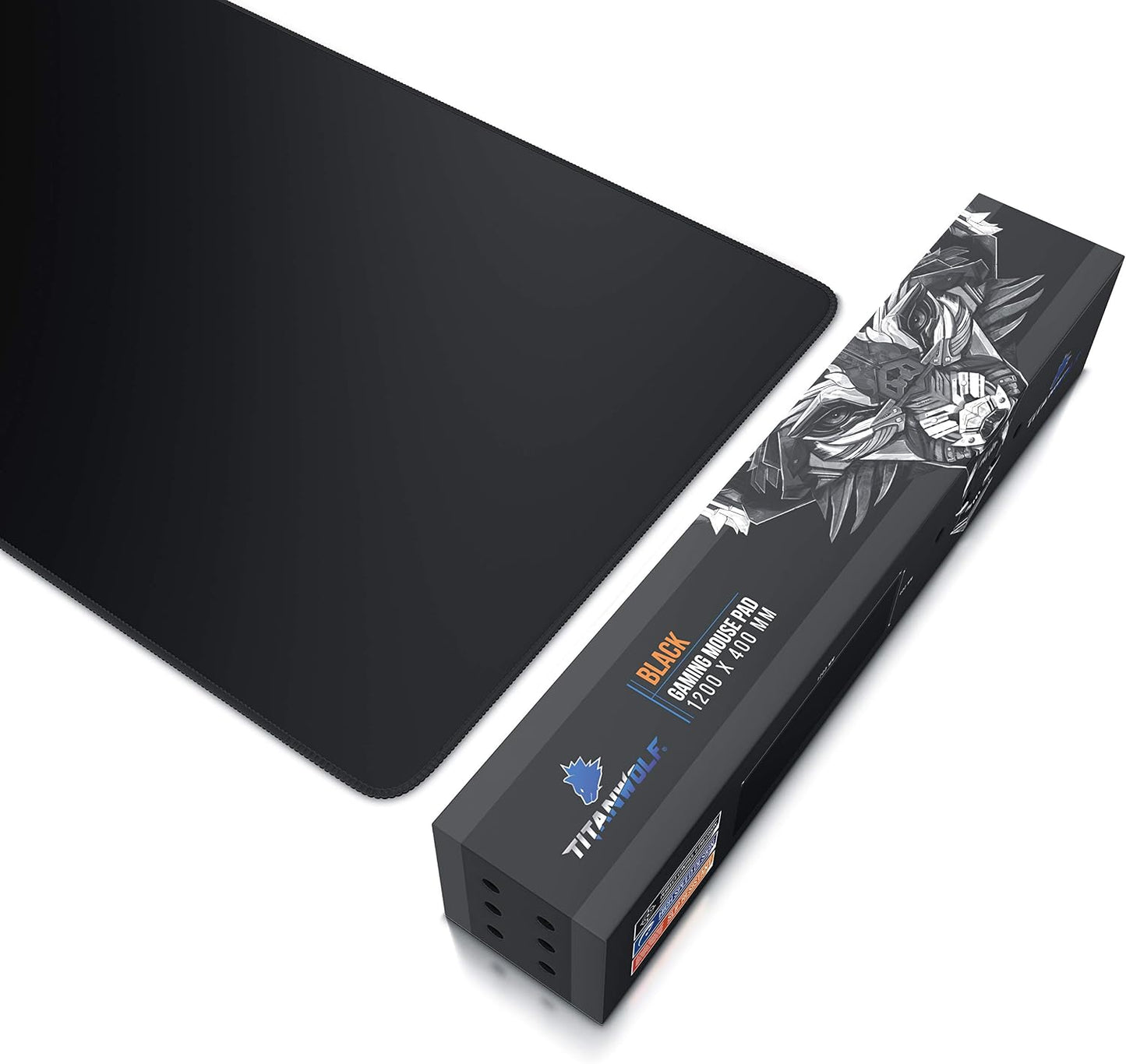 - Extra Large Gaming Mouse Mat 1200X400Mm Oversize - XXL Mouse Pad with Motif - Desk Pad XXXL Extended – for Precision and Speed - Non-Slip Rubber Base – for Mouse and Keyboard - Black