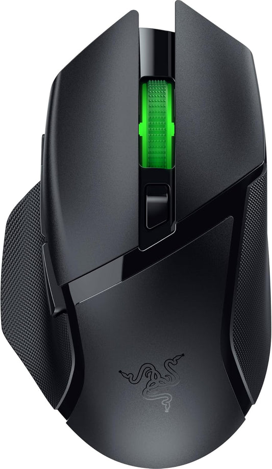 Razer Basilisk V3 X Hyperspeed - Customizable Wireless Gaming Mouse (Iconic Ergonomic Form with 9 Customisable Controls, Hyperspeed Wireless, 5G Advanced 18K Optical Sensor, Chroma RGB) Black