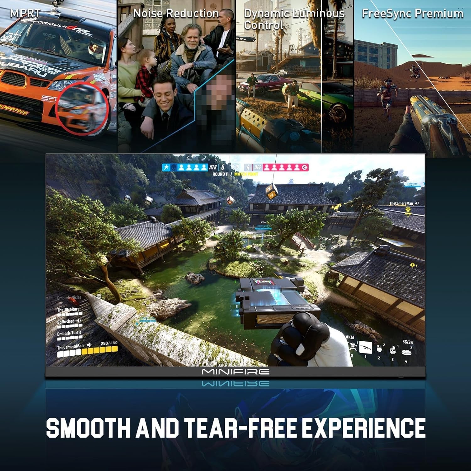 25 Inch 300Hz Gaming Monitor, Full HD 1080P Fast IPS, 1Ms MPRT, Adaptive-Sync, DCI-P3 90%, Srgb 120%, HDR, Anti-Bluelight, HDMI 2.0 & DP1.4, Eye Care, VESA 75X75 (MFG25X1 Pro)