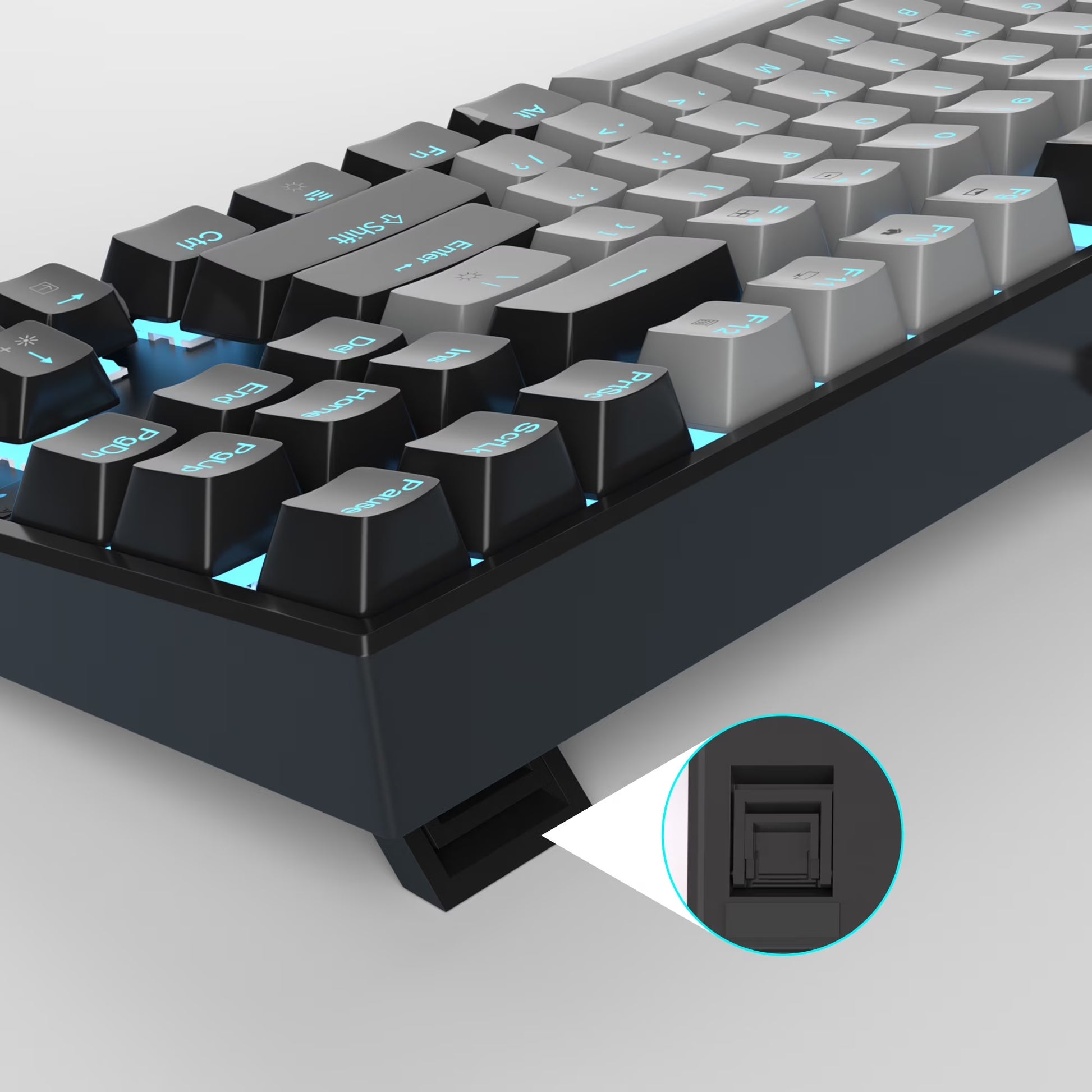 Backlit USB Type a Gaming Keyboard, Black & Gray