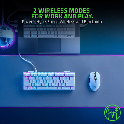 Razer Orochi V2 - Mobile Wireless Gaming Mouse with up to 950 Hours of Battery Life (Ultra Lightweight Design, Hyperspeed Wireless and Bluetooth, 2Nd Gen Mechanical Mouse Switches) Mercury White