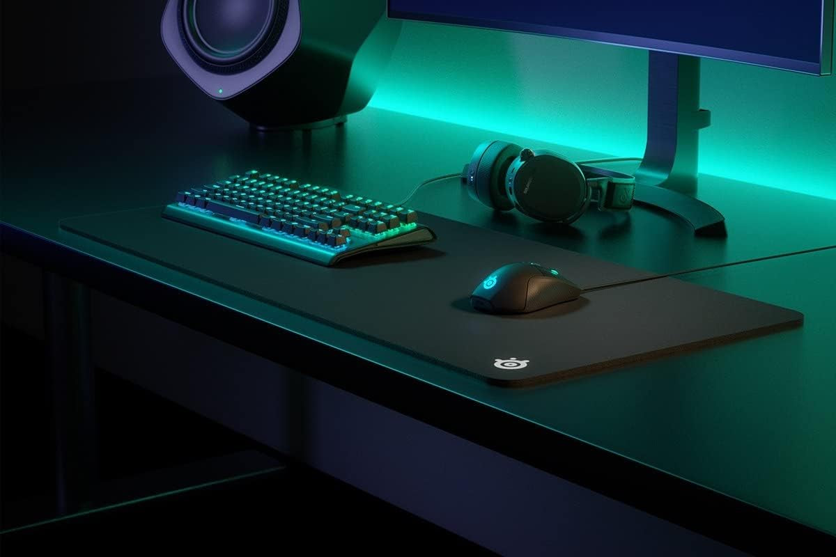 Qck XXL - Gaming Mousepad - Fabric - Rubber Backing - Black (900Mm X 400Mm X 2Mm)