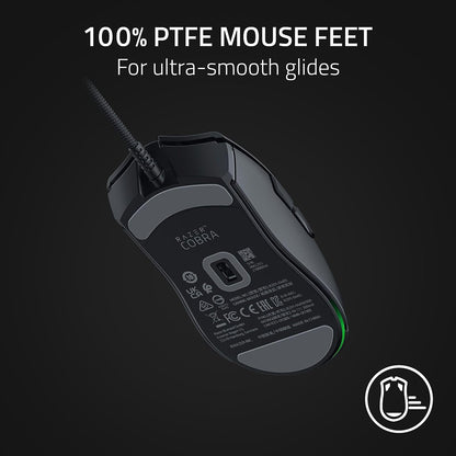 Razer Cobra - Lightweight Wired Gaming Mouse Chroma RGB (57G Lightweight Design, Optical Mouse Switches Gen-3, Chroma Lighting with Gradient Underglow, Precise Sensor Adjustments) Black