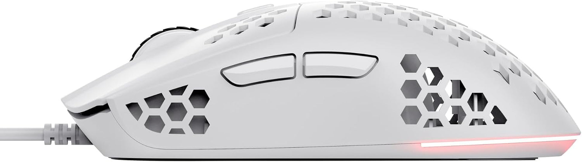 Helox USB White Gaming Mouse Superlight 65G | Adjustable DPI (200-6400), Optical Sensor, 6 Programmable Buttons, RGB LED Lighting, Gaming PC Gaming Laptop Macbook