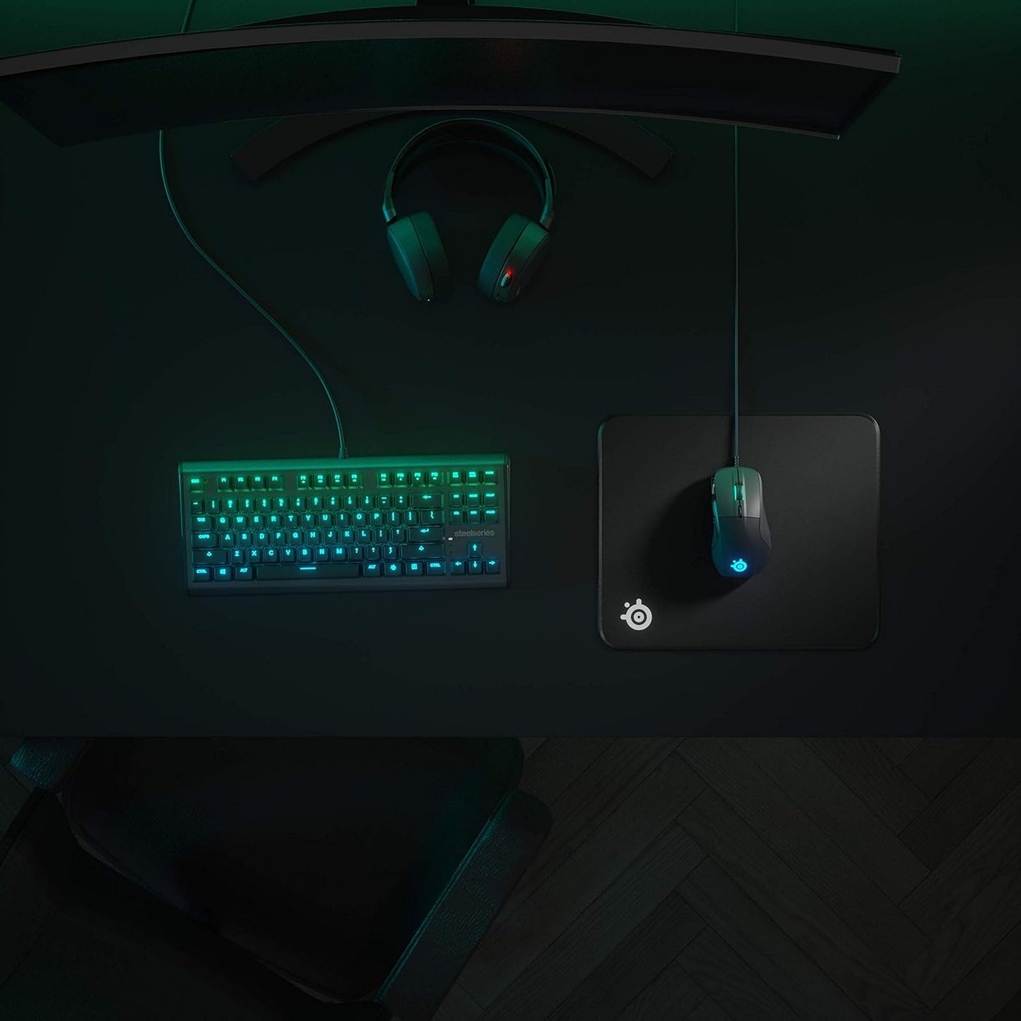 63822 Qck Gaming Surface - Medium Stitched Edge Cloth - Extra Durable - Optimized for Gaming Sensors - Black