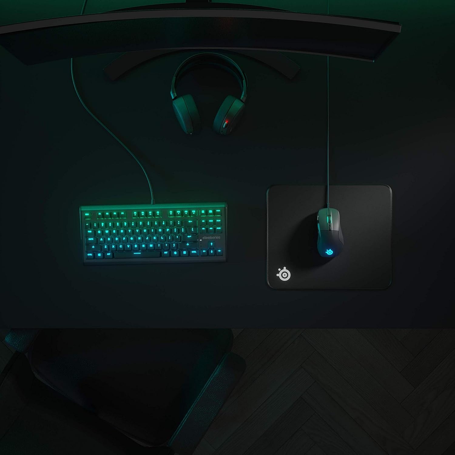 63822 Qck Gaming Surface - Medium Stitched Edge Cloth - Extra Durable - Optimized for Gaming Sensors - Black