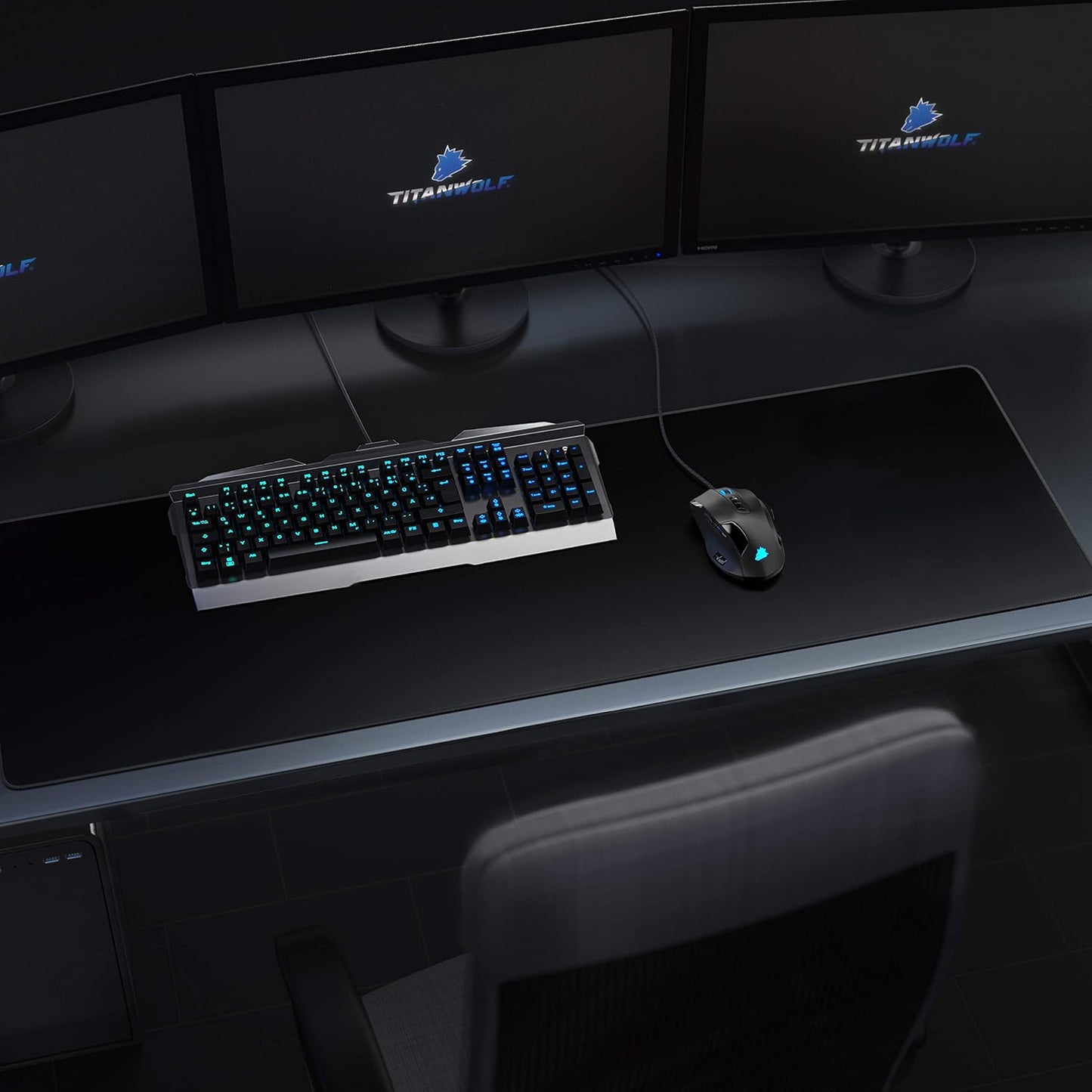 - Extra Large Gaming Mouse Mat 1200X400Mm Oversize - XXL Mouse Pad with Motif - Desk Pad XXXL Extended – for Precision and Speed - Non-Slip Rubber Base – for Mouse and Keyboard - Black