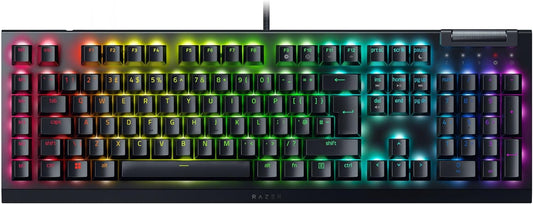 Razer Blackwidow V4 X (Green Switch) - Mechanical Gaming Keyboard Chroma RGB (Clicky Mechanical Switches, 6 Dedicated Macro Keys, Doubleshot ABS Keycaps) QWERTY UK Layout | Black