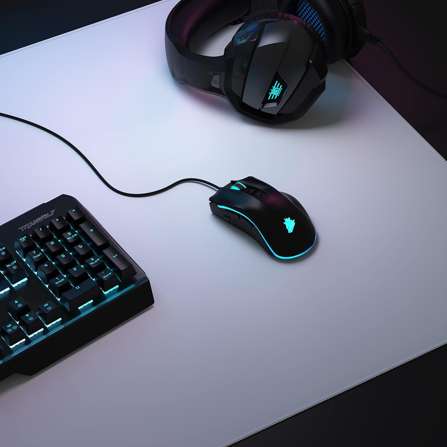 - XXXL Mouse Mat - 1200 X 600 X 3 Mm Mouse Pad – Extra Large Speed Gaming Mousepad - Table Mat Large Size - Improved Precision and Speed – Design White