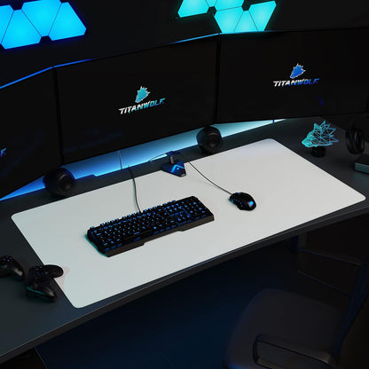 - XXXL Mouse Mat - 1200 X 600 X 3 Mm Mouse Pad – Extra Large Speed Gaming Mousepad - Table Mat Large Size - Improved Precision and Speed – Design White