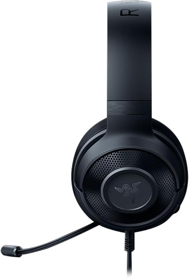 Razer Kraken X - Multi-Platform Wired Gaming Headset (Bendable Cardiod Microphone, Custom-Tuned 40 Mm Drivers, 3.5 Mm Connection, Oval Ear Cushions, Adjustable Headband) Black
