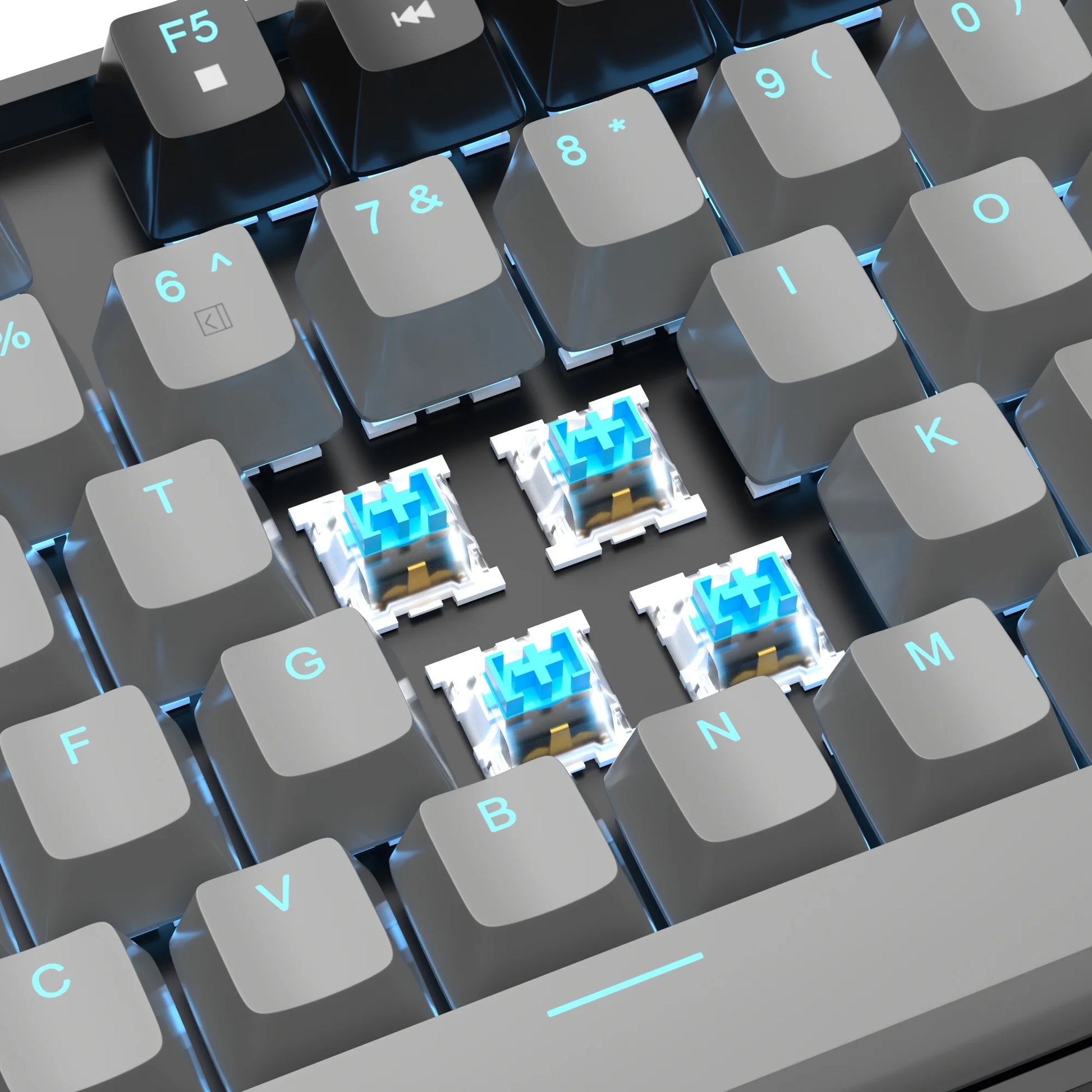 Backlit USB Type a Gaming Keyboard, Black & Gray