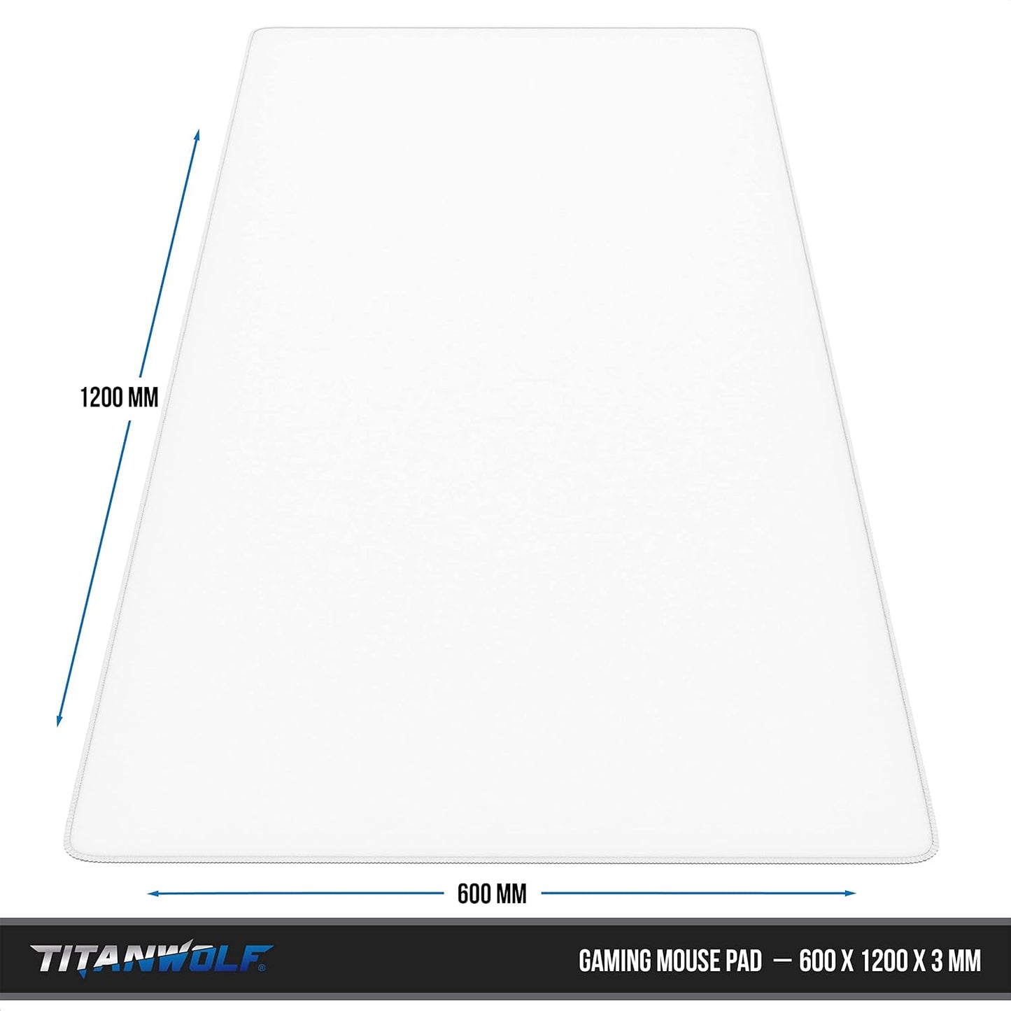 - XXXL Mouse Mat - 1200 X 600 X 3 Mm Mouse Pad – Extra Large Speed Gaming Mousepad - Table Mat Large Size - Improved Precision and Speed – Design White
