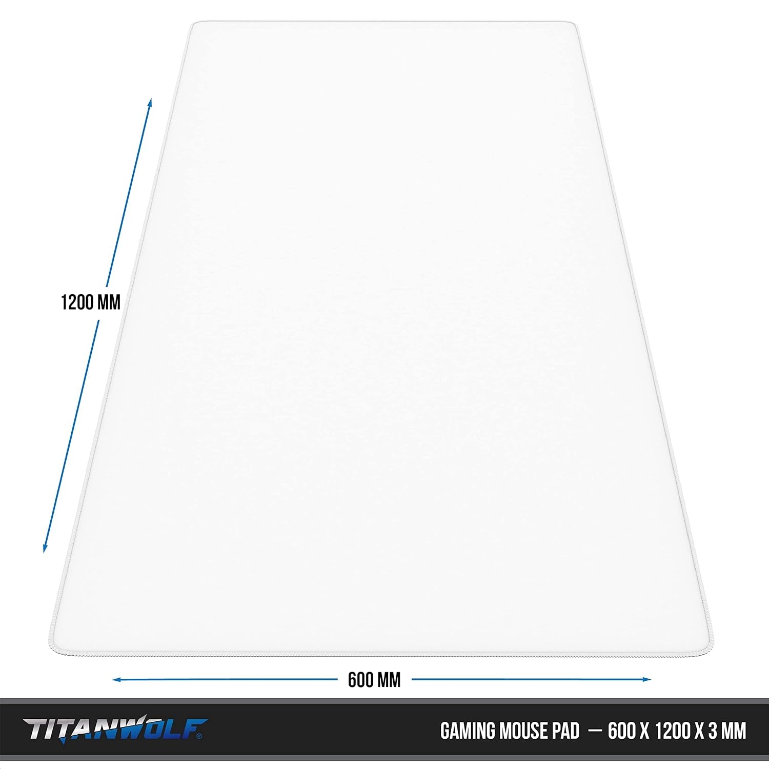 - XXXL Mouse Mat - 1200 X 600 X 3 Mm Mouse Pad – Extra Large Speed Gaming Mousepad - Table Mat Large Size - Improved Precision and Speed – Design White