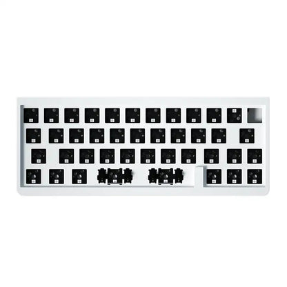 ID42 White Keyboard Pc Wired Keyboard Mini Mechanical Keyboard 40 QMK via Keyboard Black Purple Barebone Kit 40% Keycaps