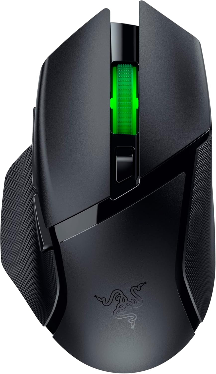 Razer Basilisk V3 X Hyperspeed, Customizable RGB Lighting, Wireless Gaming Mouse, Ultra High Speed 2.4 Ghz (Hyperspeed) Bluetooth Connection, 5G High Performance 18K Optical Sensor, 2Nd Generation