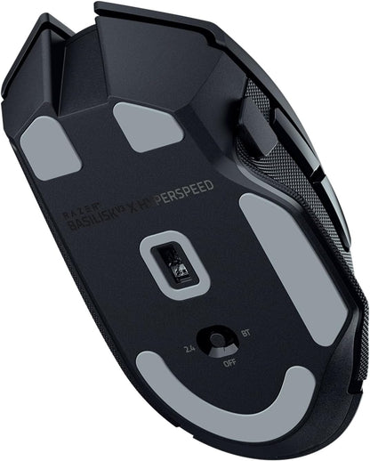 Razer Basilisk V3 X Hyperspeed - Customizable Wireless Gaming Mouse (Iconic Ergonomic Form with 9 Customisable Controls, Hyperspeed Wireless, 5G Advanced 18K Optical Sensor, Chroma RGB) Black