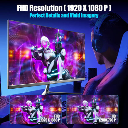 24 Inch Gaming Monitor, 200Hz Computer Monitor, FHD 1080P PC Monitors, 24.5" Frameless Monitors Va,Srgb 100%, Displayport, Hdmi,Eye Care, Wall-Mounted 75 * 75Mm Compatible