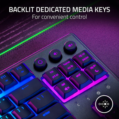 Razer Ornata V3 Tenkeyless - Compact Low Profile Gaming Keyboard (Mecha-Membrane Switches, Uv-Coated Keycaps, Backlit Dedicated Media Keys, Magnetic Soft-Touch Wrist Rest) QWERTY UK Layout | Black