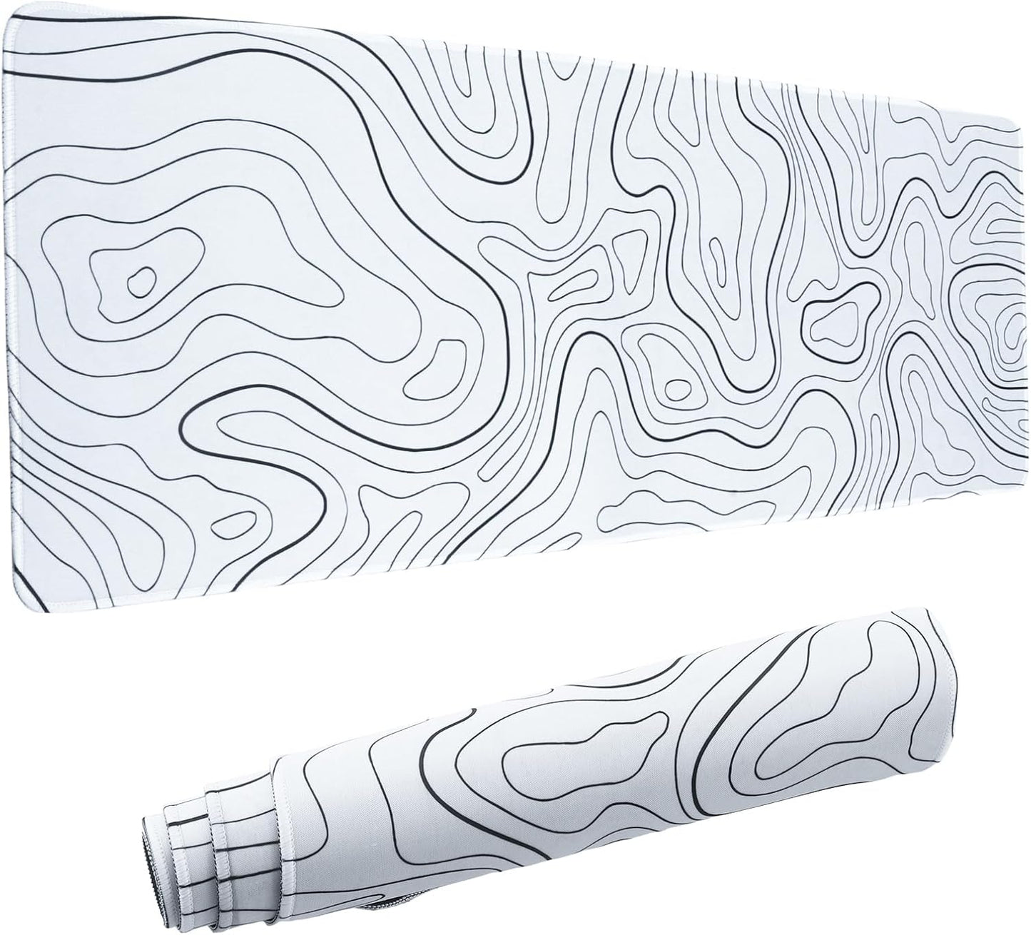 Large Mouse Pad Extended XL Mousepad with Non-Slip Rubber Base White