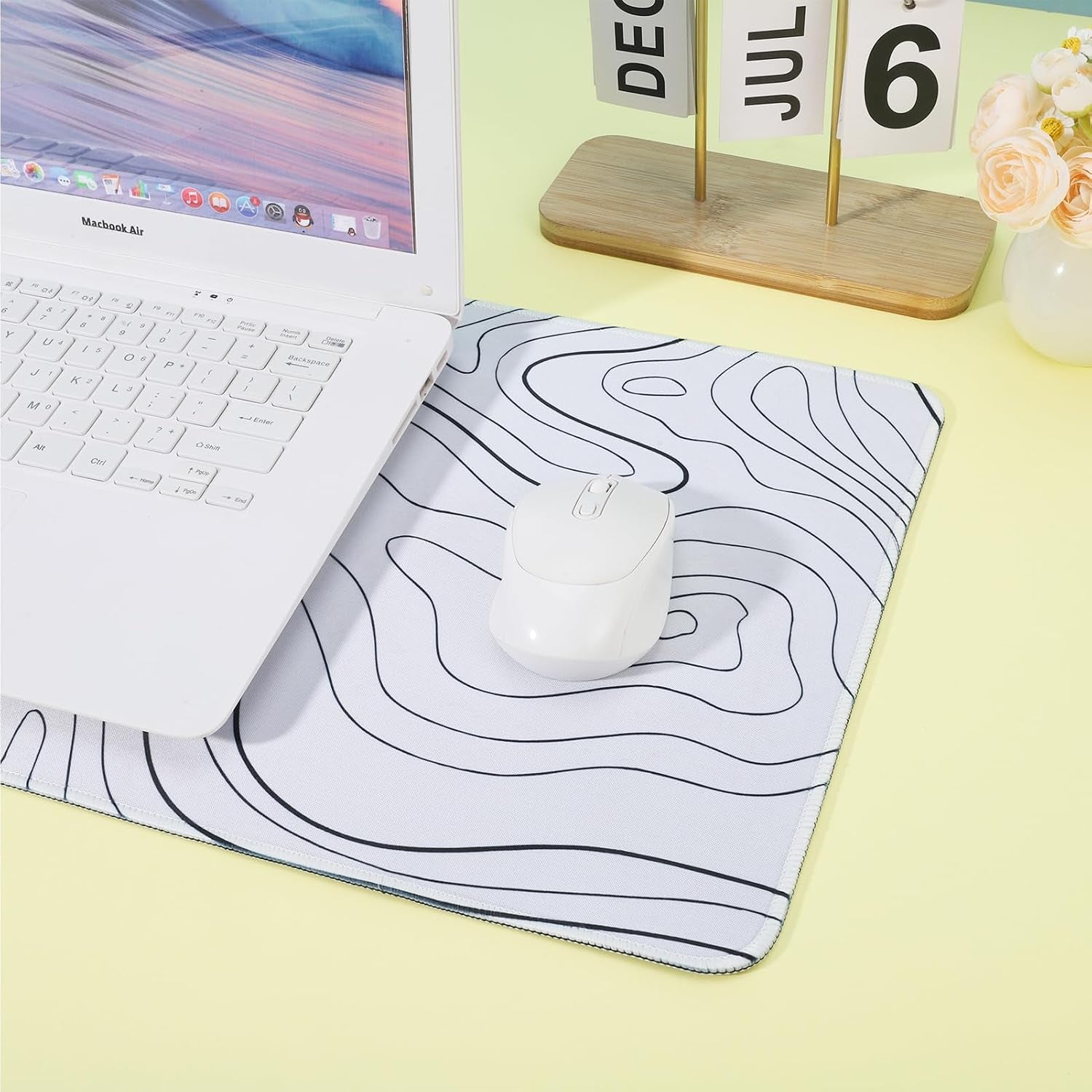 Large Mouse Pad Extended XL Mousepad with Non-Slip Rubber Base White