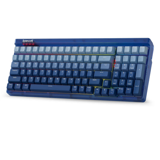 K656 PRO 3-Mode Wireless RGB Gaming Keyboard, 100 Keys Mechanical Keyboard , Hot-Swappable Socket, Purple Switches