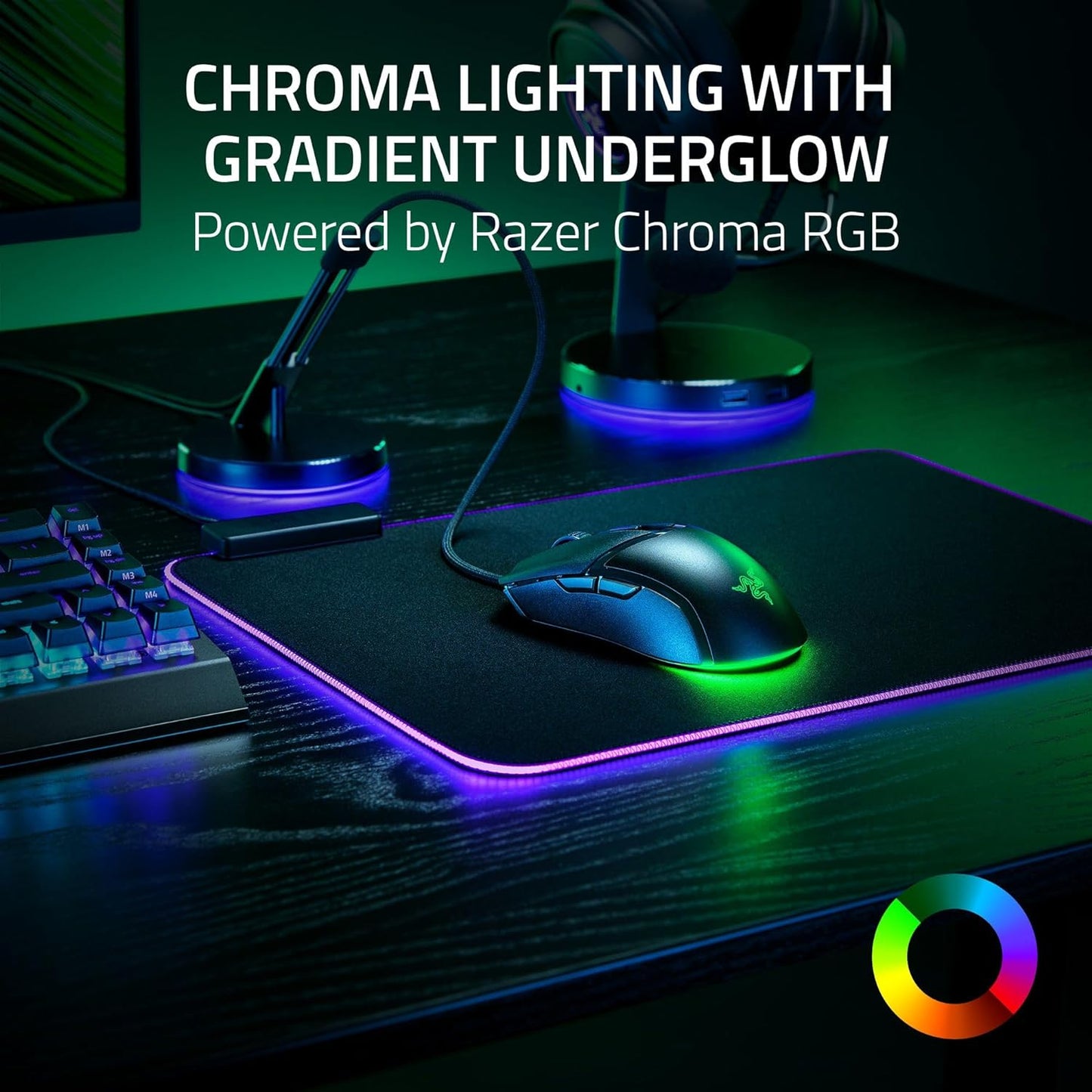 Razer Cobra - Lightweight Wired Gaming Mouse Chroma RGB (57G Lightweight Design, Optical Mouse Switches Gen-3, Chroma Lighting with Gradient Underglow, Precise Sensor Adjustments) Black