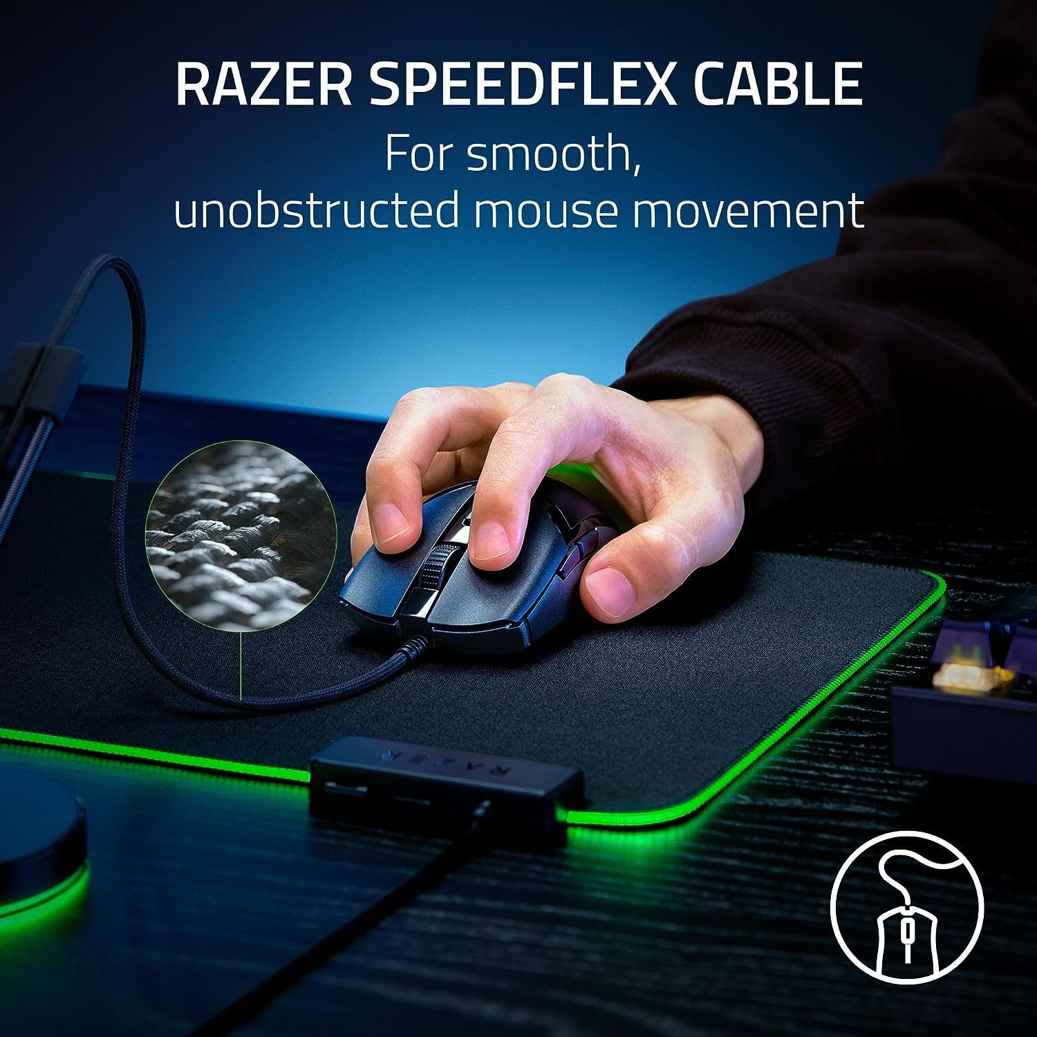 Razer Cobra - Lightweight Wired Gaming Mouse Chroma RGB (57G Lightweight Design, Optical Mouse Switches Gen-3, Chroma Lighting with Gradient Underglow, Precise Sensor Adjustments) Black