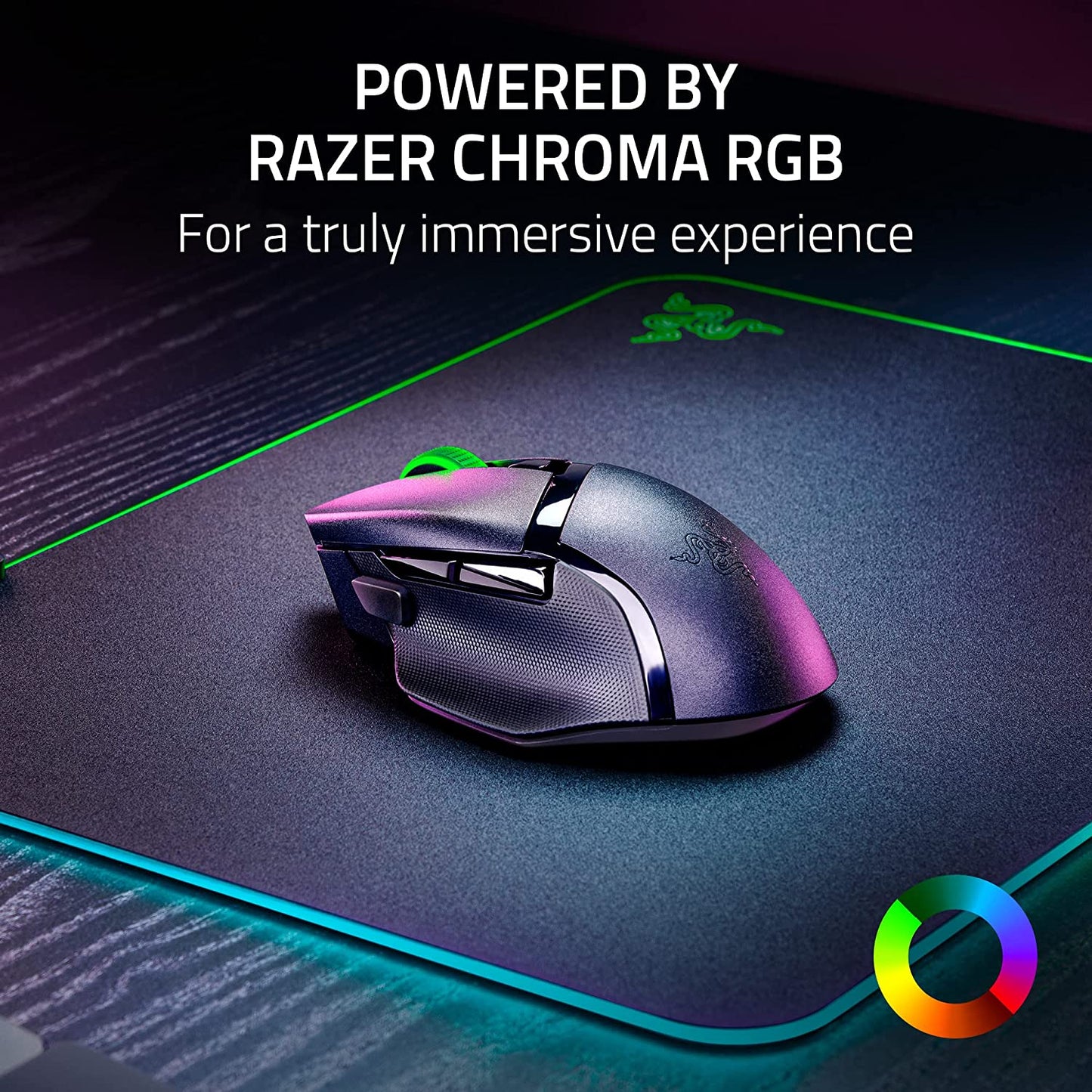 Razer Basilisk V3 X Hyperspeed - Customizable Wireless Gaming Mouse (Iconic Ergonomic Form with 9 Customisable Controls, Hyperspeed Wireless, 5G Advanced 18K Optical Sensor, Chroma RGB) Black
