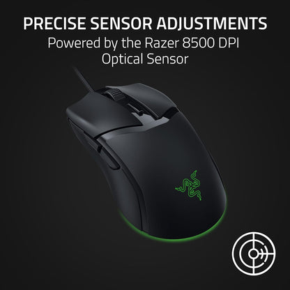 Razer Cobra - Lightweight Wired Gaming Mouse Chroma RGB (57G Lightweight Design, Optical Mouse Switches Gen-3, Chroma Lighting with Gradient Underglow, Precise Sensor Adjustments) Black