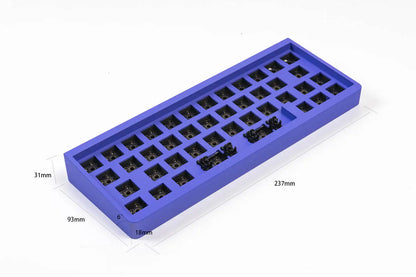 ID42 White Keyboard Pc Wired Keyboard Mini Mechanical Keyboard 40 QMK via Keyboard Black Purple Barebone Kit 40% Keycaps