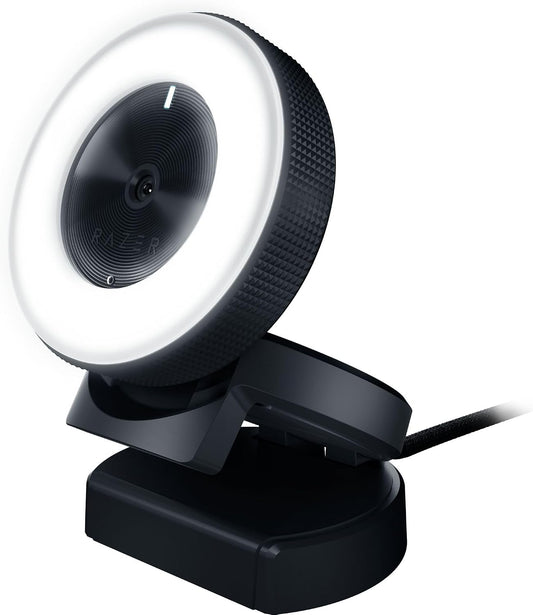 Razer Kiyo - Streaming Camera with Ring Lighting (USB Webcam, HD Video 720P, 60 FPS, Compatible with Open Broadcaster Software, Xsplit, Autofocus, Camera Clip, Tripod Connection) Black