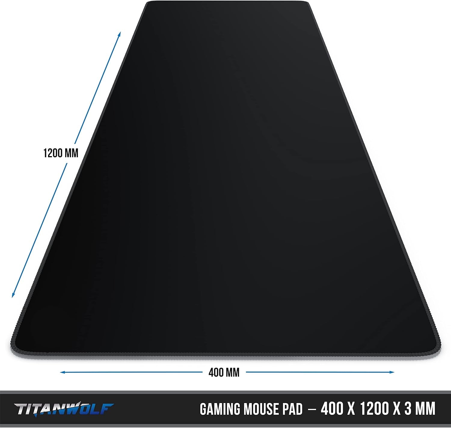 - Extra Large Gaming Mouse Mat 1200X400Mm Oversize - XXL Mouse Pad with Motif - Desk Pad XXXL Extended – for Precision and Speed - Non-Slip Rubber Base – for Mouse and Keyboard - Black