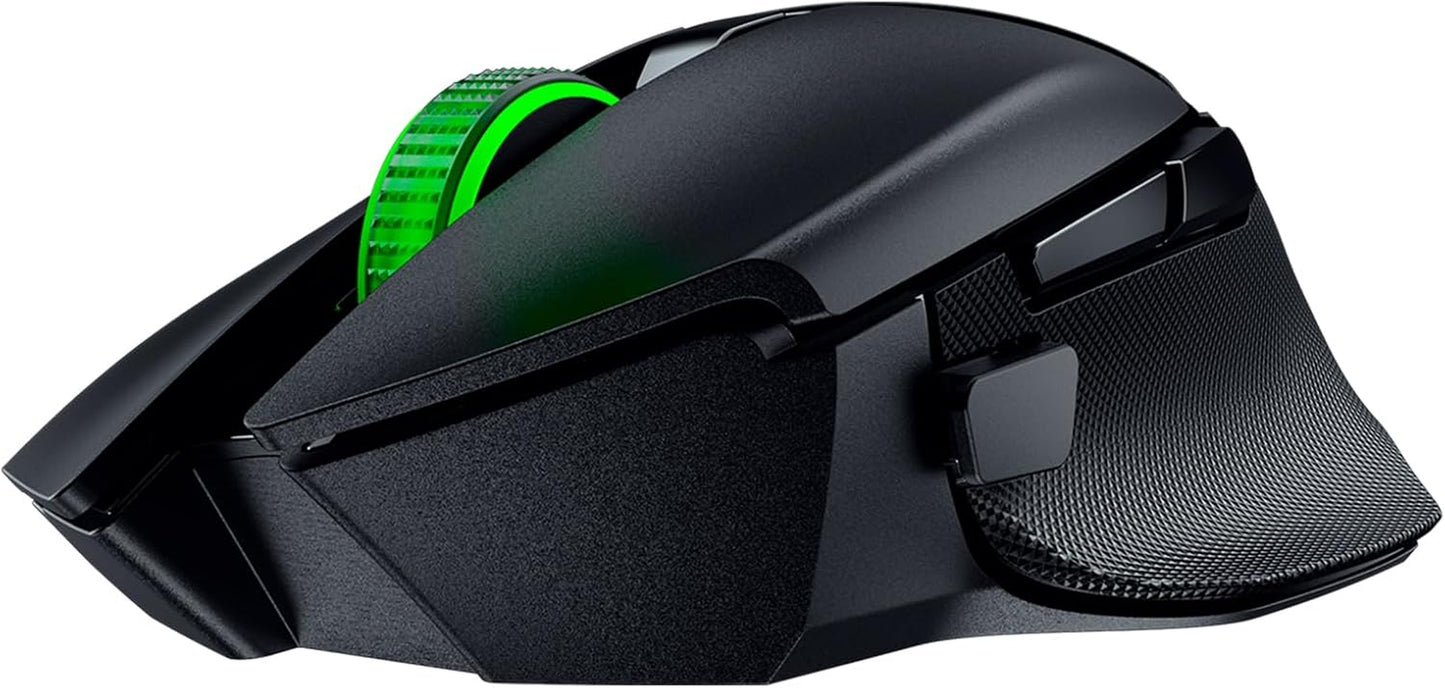 Razer Basilisk V3 X Hyperspeed - Customizable Wireless Gaming Mouse (Iconic Ergonomic Form with 9 Customisable Controls, Hyperspeed Wireless, 5G Advanced 18K Optical Sensor, Chroma RGB) Black