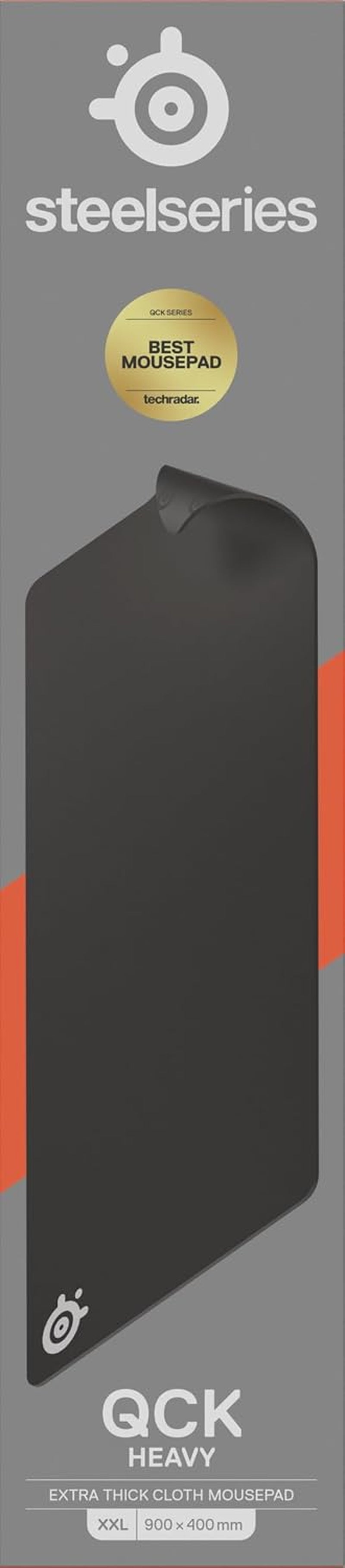 Qck XXL - Gaming Mousepad - Fabric - Rubber Backing - Black (900Mm X 400Mm X 2Mm)