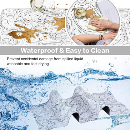 Large Mouse Pad, 900X400Mm XXL Mousepad, Desk Mat,Gaming Mouse Mat | Keyboard Desk Pad with Stitched Edges,Non-Slip Rubber,Waterproof & Durable Mousepad /Improved Precision and Speed