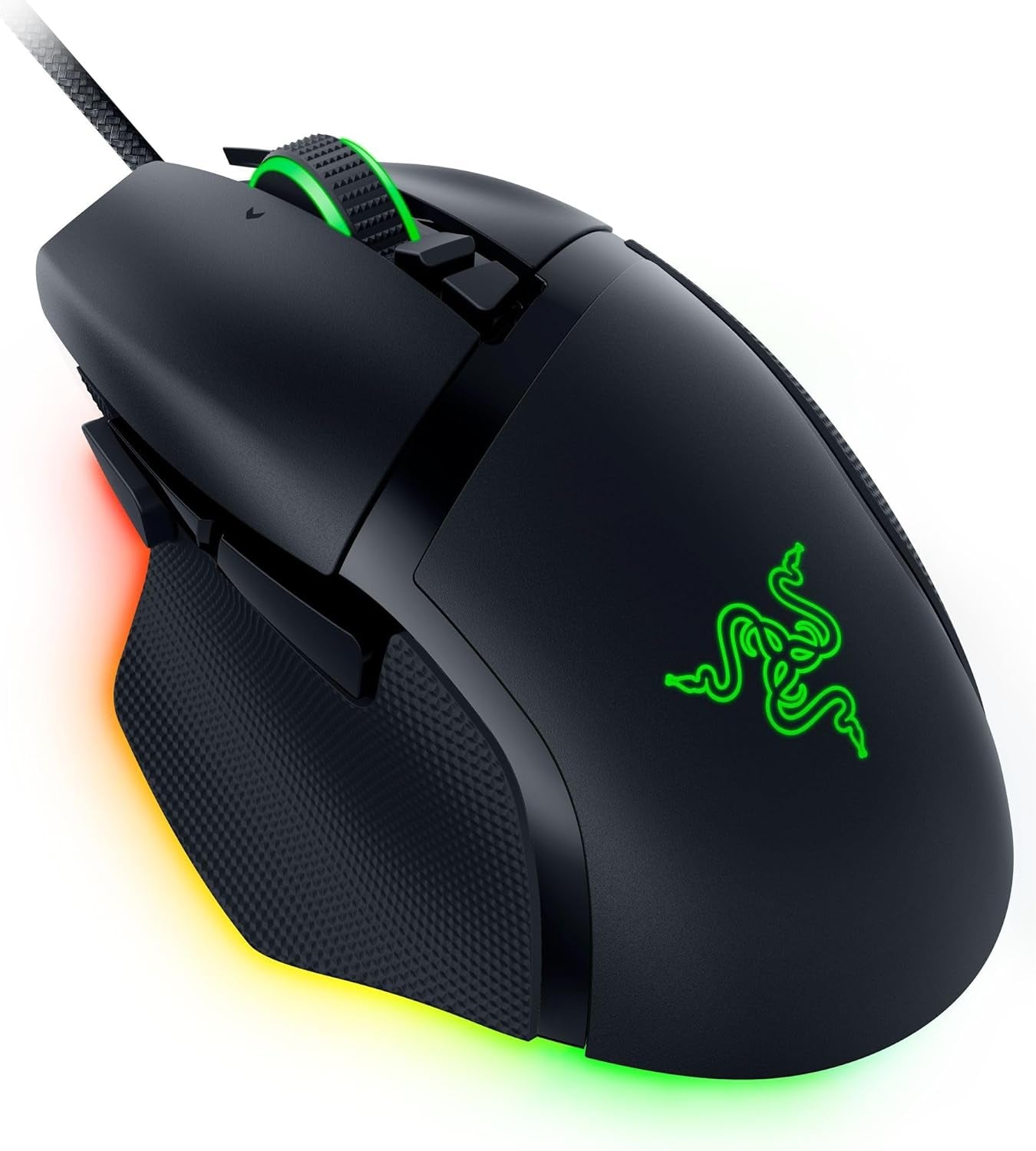 Razer Basilisk V3 35K - Fully Customizable Ergonomic Wired Gaming Mouse - Focus Pro 35K Optical Sensor (Hyperscroll Tilt Wheel, 11-Zone Chroma Lighting, Optical Mouse Switches Gen-3) Black