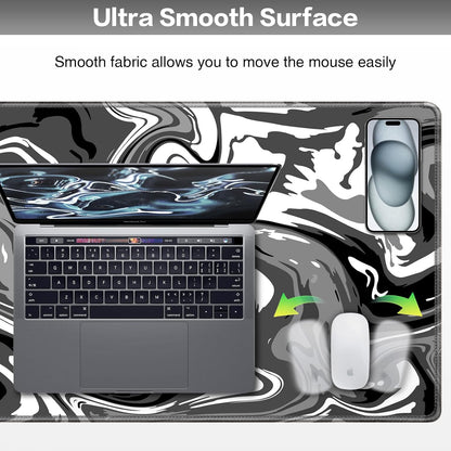 Large Mouse Mat, Gaming Mouse Pad XXL| Desk Mat 900X400Mm Mousepad | Waterproof, Non-Slip Rubber Base Desk Mat with Stitched Edges | Extended Mousepad for PC, Office & Home Gaming