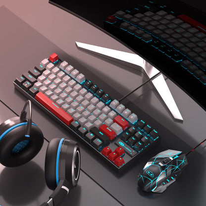 Backlit USB Type a Gaming Keyboard, Black & Gray