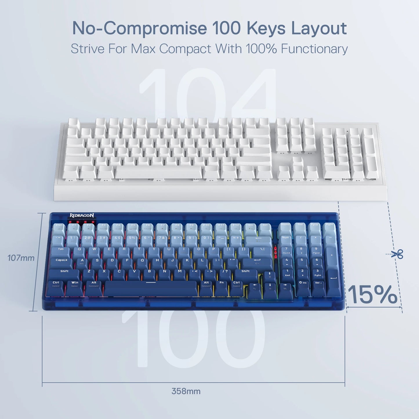 K656 PRO 3-Mode Wireless RGB Gaming Keyboard, 100 Keys Mechanical Keyboard , Hot-Swappable Socket, Purple Switches