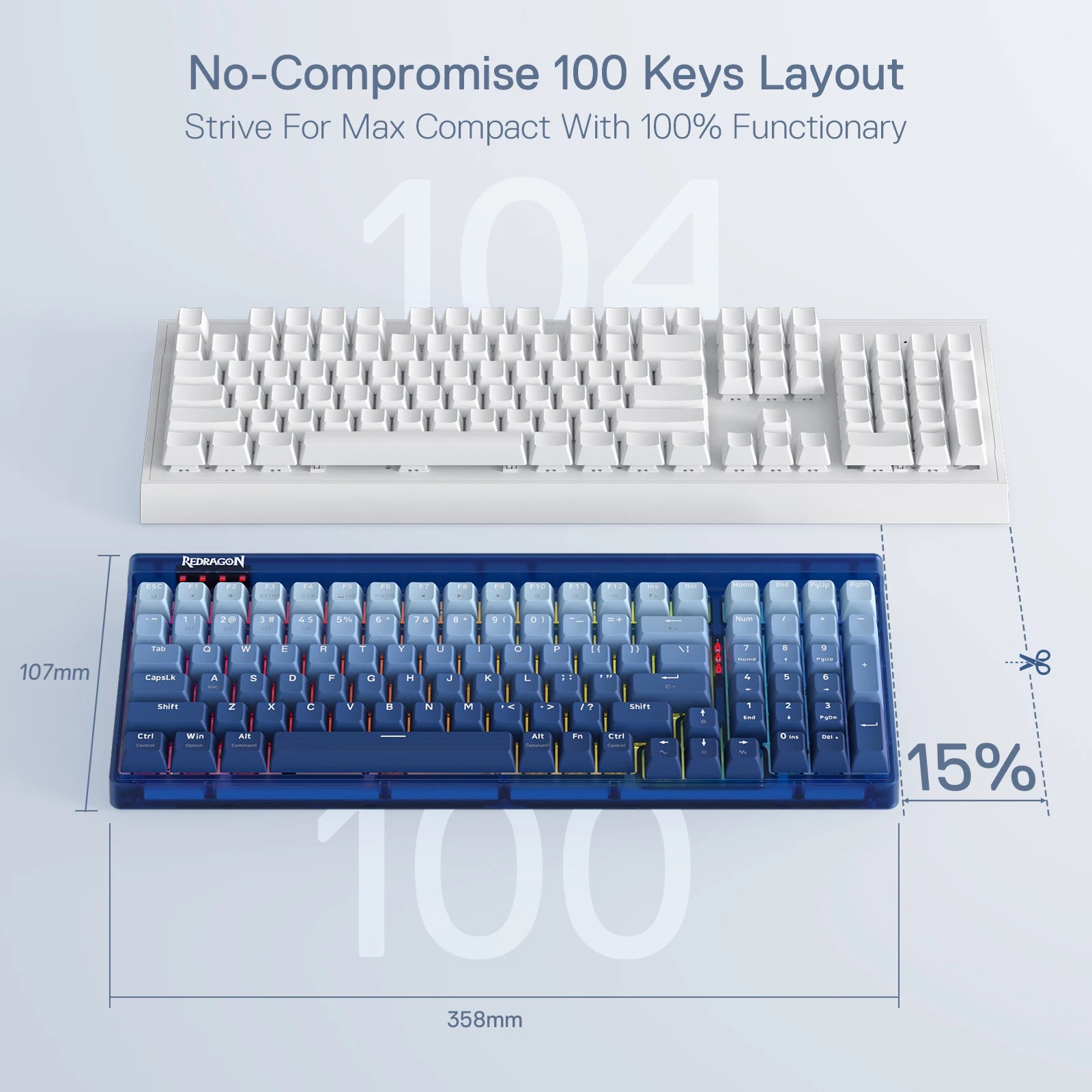 K656 PRO 3-Mode Wireless RGB Gaming Keyboard, 100 Keys Mechanical Keyboard , Hot-Swappable Socket, Purple Switches
