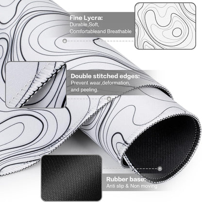 Large Mouse Pad, 900X400Mm XXL Mousepad, Desk Mat,Gaming Mouse Mat | Keyboard Desk Pad with Stitched Edges,Non-Slip Rubber,Waterproof & Durable Mousepad /Improved Precision and Speed