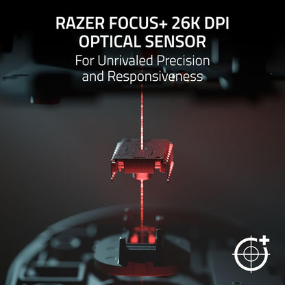Razer Basilisk V3 - Wired Customisable Gaming Mouse - Ergonomic Design - 26K DPI Sensor - Chroma RGB - 11 Programmable Buttons - Tiltable Hyperscroll Mouse Wheel - Pc/Mac | White